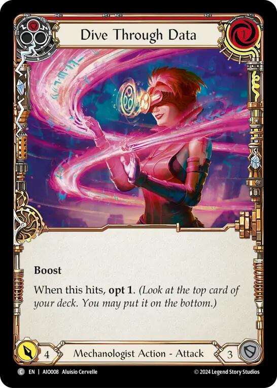 Dive Through Data (Red) [AIO008] (Armory Deck: Dash) | Good Games Adelaide SA