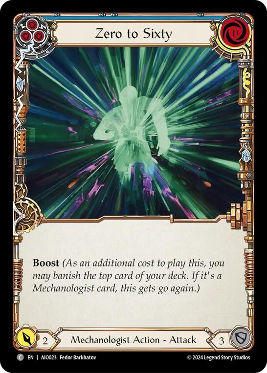 Zero to Sixty (Blue) [AIO023] (Armory Deck: Dash) | Good Games Adelaide SA