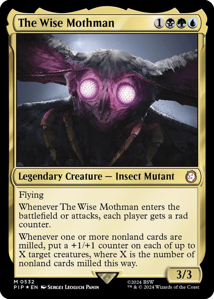 The Wise Mothman 532 (Universes Beyond: Fallout)  - Foil | Good Games Adelaide SA