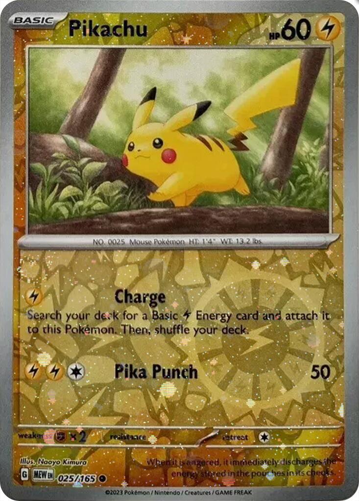 Pikachu (025/165) (Cosmos Holo) (Costco Exclusive) [Miscellaneous Cards] | Good Games Adelaide SA