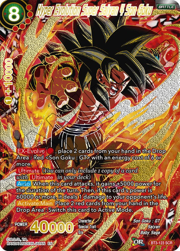 Hyper Evolution Super Saiyan 4 Son Goku (SCR) (BT3-123) [5th Anniversary Set] | Good Games Adelaide SA