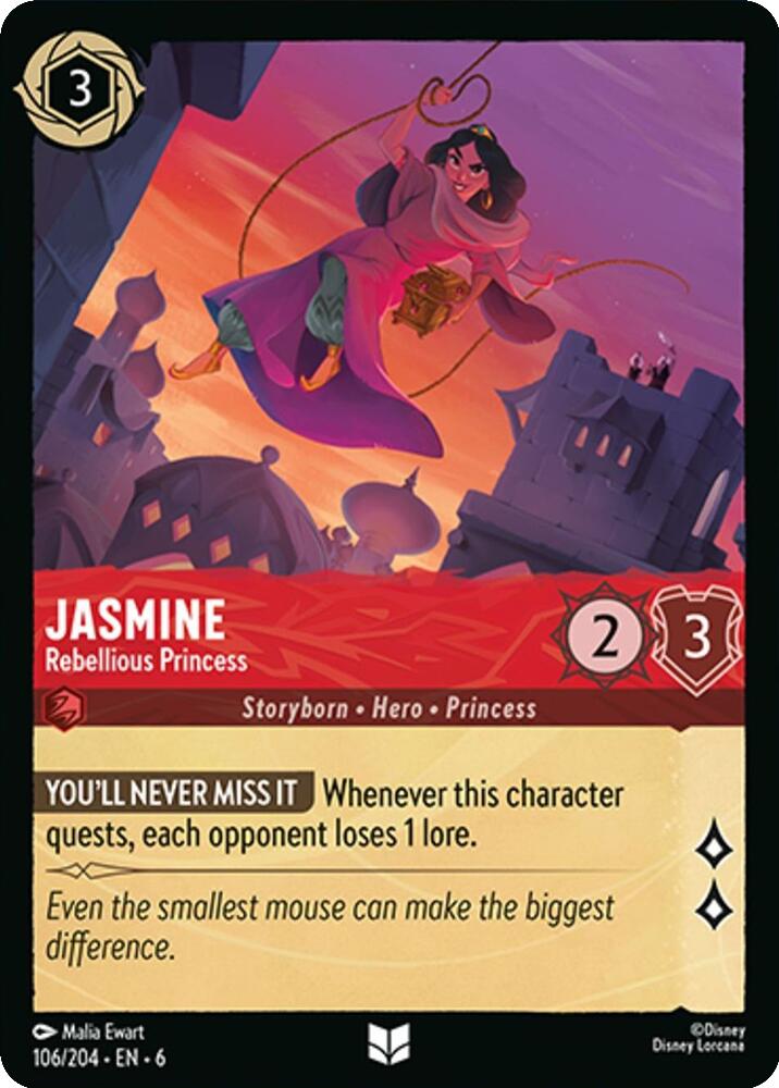 Jasmine - Rebellious Princess (106/204) [Azurite Sea] | Good Games Adelaide SA