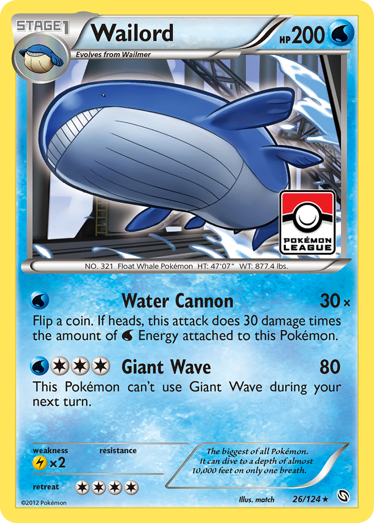Wailord (26/124) [Black & White: Dragons Exalted] | Good Games Adelaide SA