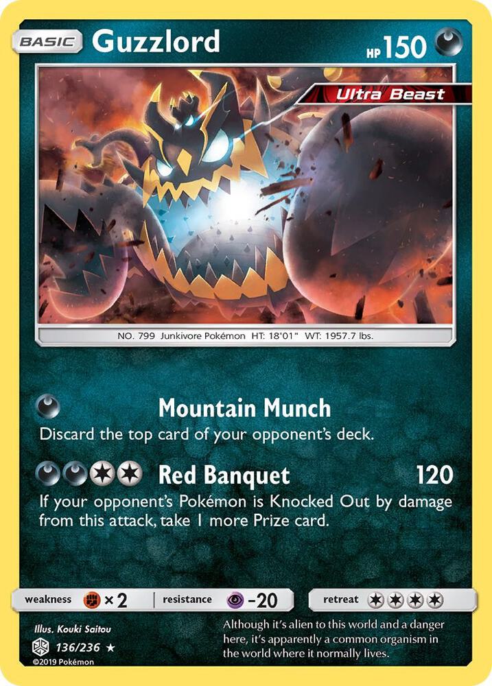 Guzzlord 136/236 (SM - Cosmic Eclipse)  - Holofoil | Good Games Adelaide SA