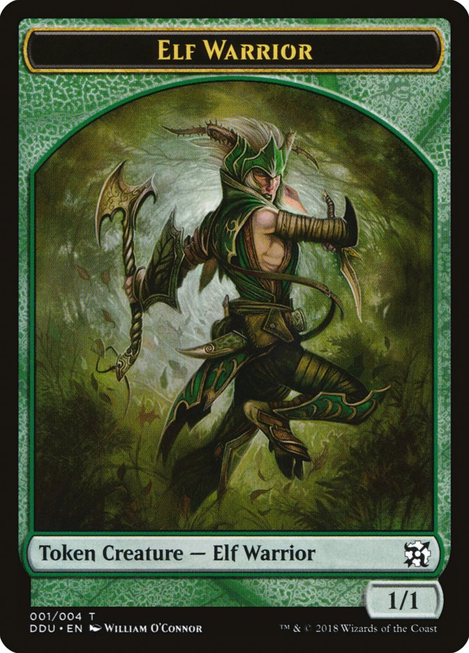 Elf Warrior Token [Duel Decks: Elves vs. Inventors Tokens] | Good Games Adelaide SA