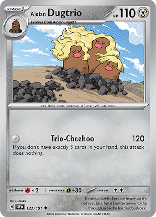 Alolan Dugtrio (123/191) [Scarlet & Violet: Surging Sparks] | Good Games Adelaide SA