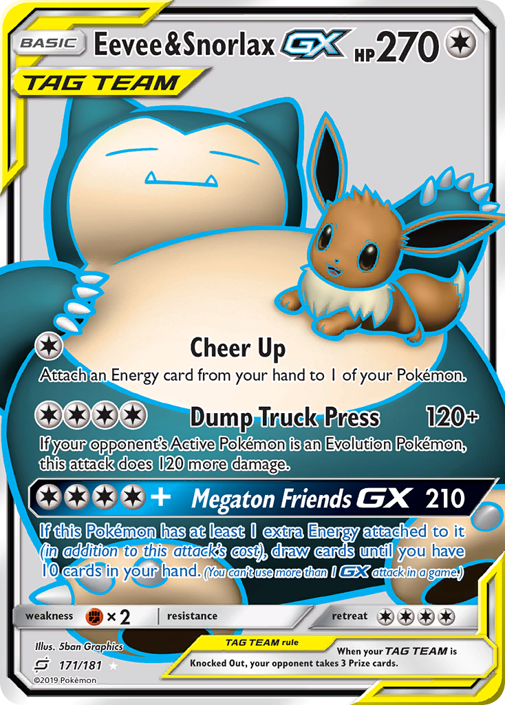Eevee & Snorlax GX (171/181) [Sun & Moon: Team Up] | Good Games Adelaide SA