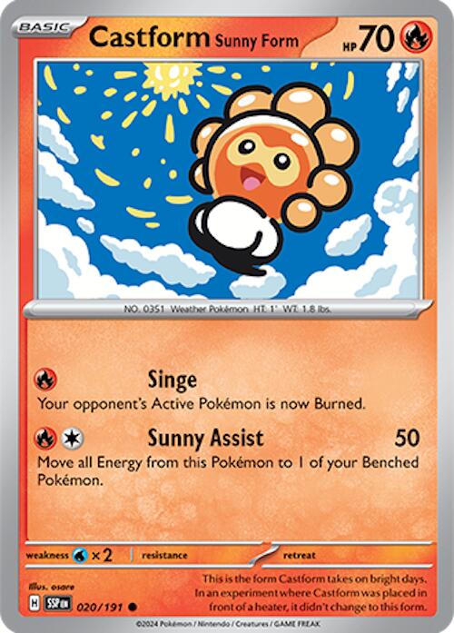 Castform Sunny Form (020/191) [Scarlet & Violet: Surging Sparks] | Good Games Adelaide SA