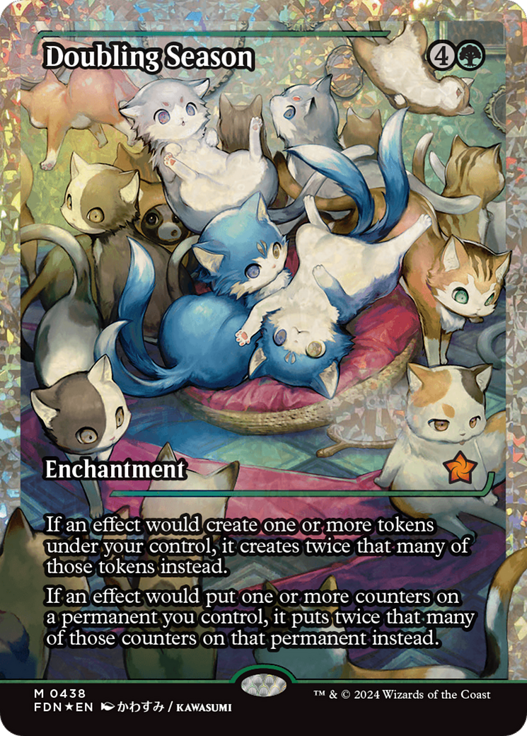 Doubling Season (Showcase) (Fracture Foil) [Foundations] | Good Games Adelaide SA