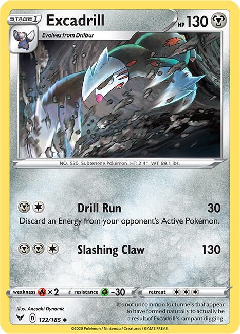 Excadrill 122/185 (SWSH04: Vivid Voltage)  | Good Games Adelaide SA