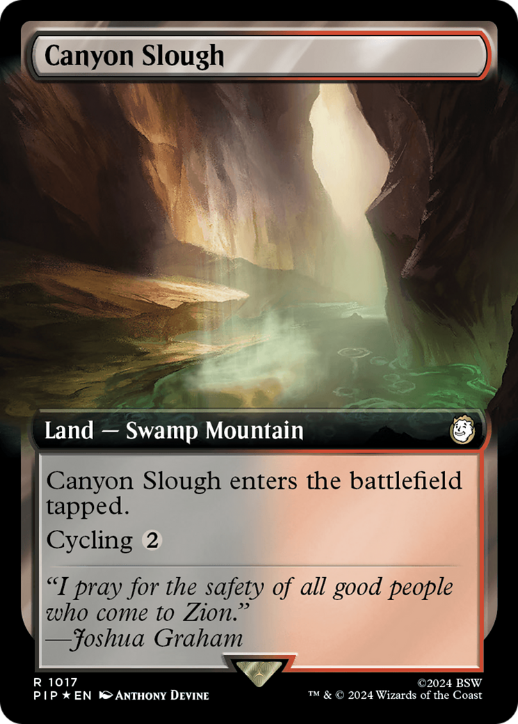 Canyon Slough (Extended Art) (Surge Foil) [Fallout] | Good Games Adelaide SA