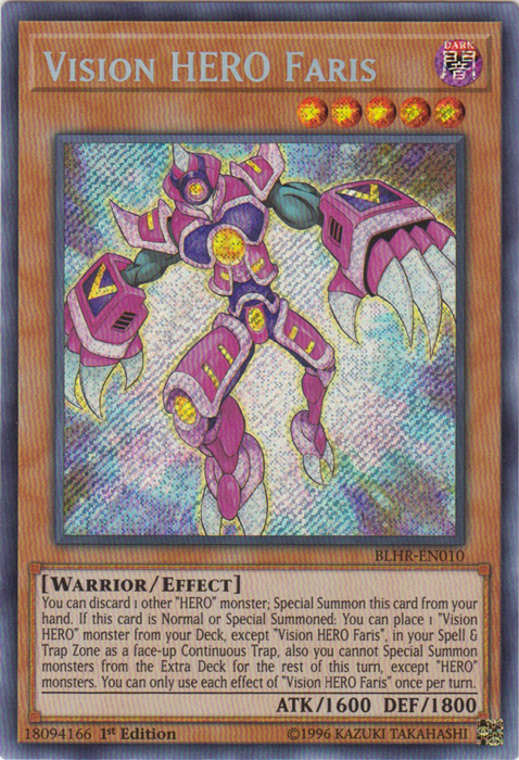 Vision Hero Faris [BLHR-EN010] Secret Rare | Good Games Adelaide SA