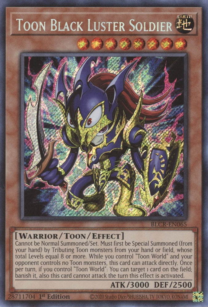 Toon Black Luster Soldier [BLCR-EN065] Secret Rare | Good Games Adelaide SA