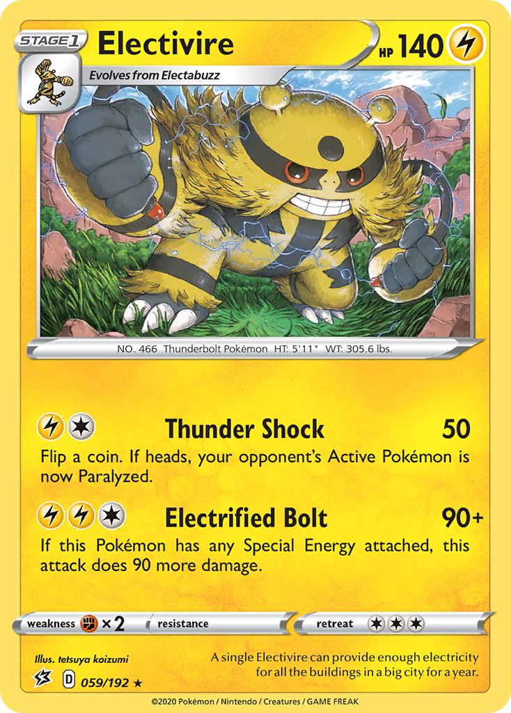 Electivire (059/192) [Sword & Shield: Rebel Clash] | Good Games Adelaide SA