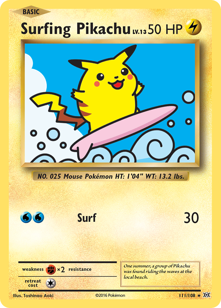 Surfing Pikachu (111/108) [XY: Evolutions] | Good Games Adelaide SA