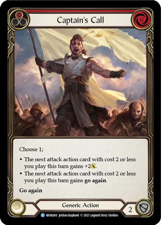 Captain's Call (Red) [MON260-RF] 1st Edition Rainbow Foil | Good Games Adelaide SA