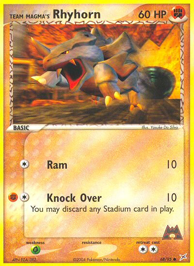 Team Magma's Rhyhorn (68/95) [EX: Team Magma vs Team Aqua] | Good Games Adelaide SA