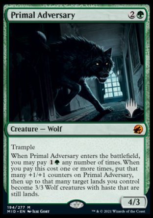 Primal Adversary (Promo Pack) [Innistrad: Midnight Hunt Promos] | Good Games Adelaide SA