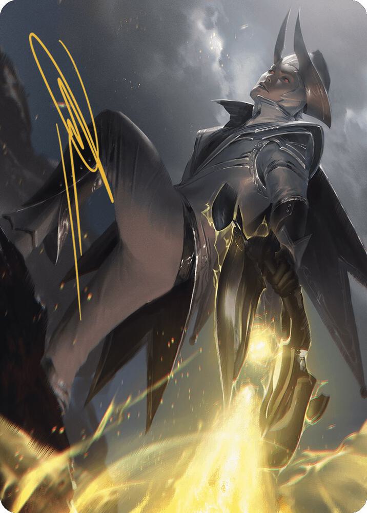 Ruthless Lawbringer Art Card Gold Stamped Signature 32 (Art Series: Outlaws of Thunder Junction)  | Good Games Adelaide SA