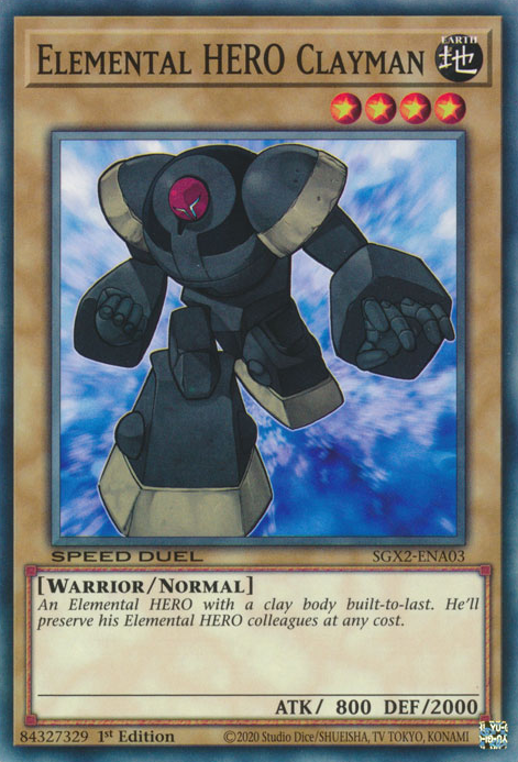 Elemental HERO Clayman [SGX2-ENA03] Common | Good Games Adelaide SA