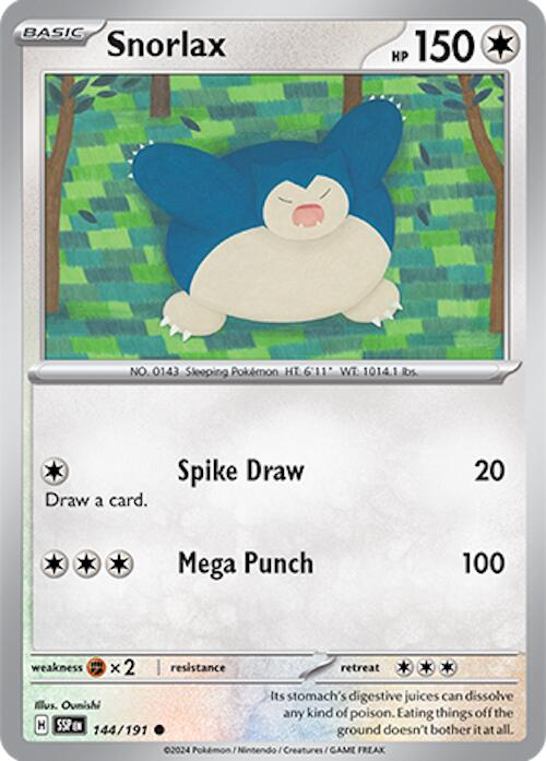 Snorlax (144/191) [Scarlet & Violet: Surging Sparks] | Good Games Adelaide SA