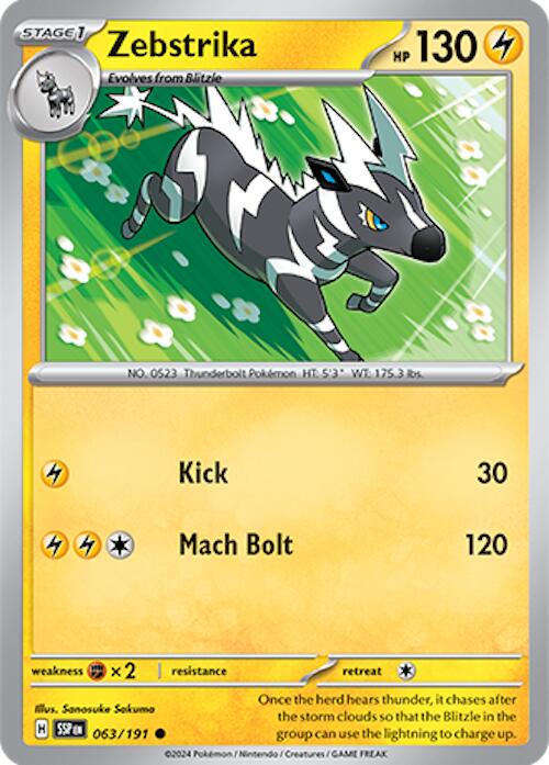 Zebstrika (063/191) [Scarlet & Violet: Surging Sparks] | Good Games Adelaide SA