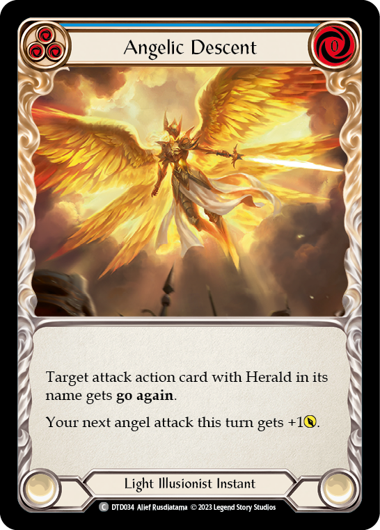 Angelic Descent (Blue) [DTD034] (Dusk Till Dawn)  Rainbow Foil | Good Games Adelaide SA
