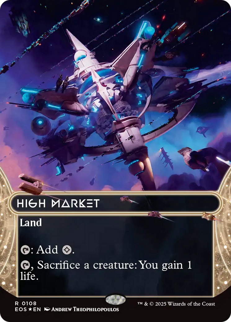 High Market (0108) (Borderless) (Galaxy Foil) [Edge of Eternities: Stellar Sights] | Good Games Adelaide SA