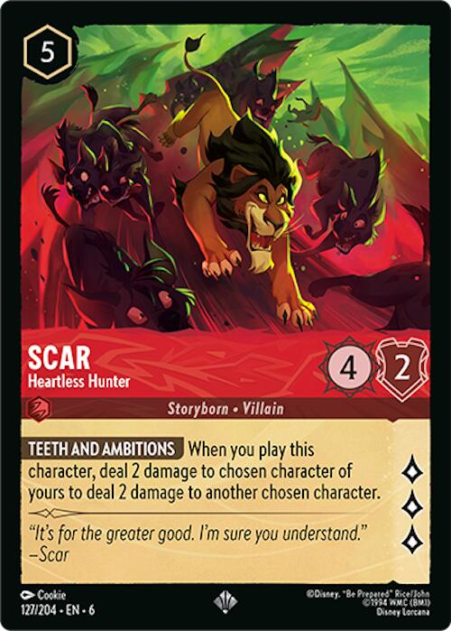 Scar – Heartless Hunter (127/204) [Azurite Sea] | Good Games Adelaide SA