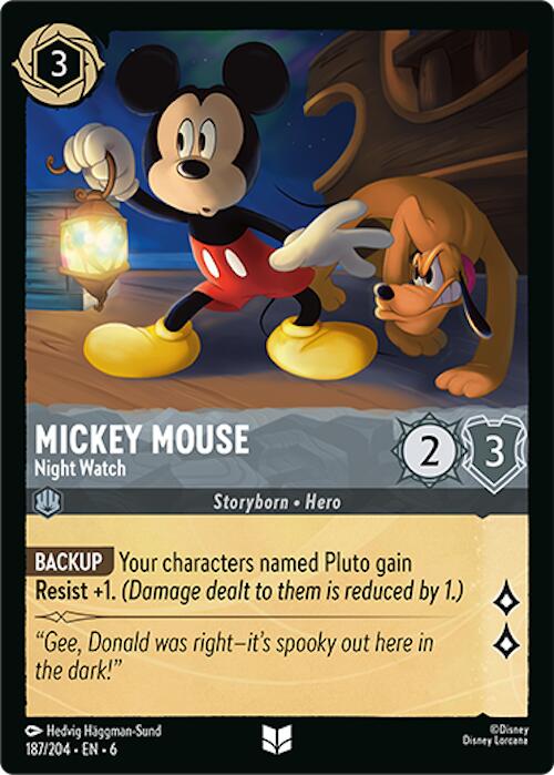 Mickey Mouse – Nightwatchman (187/204) [Azurite Sea] | Good Games Adelaide SA