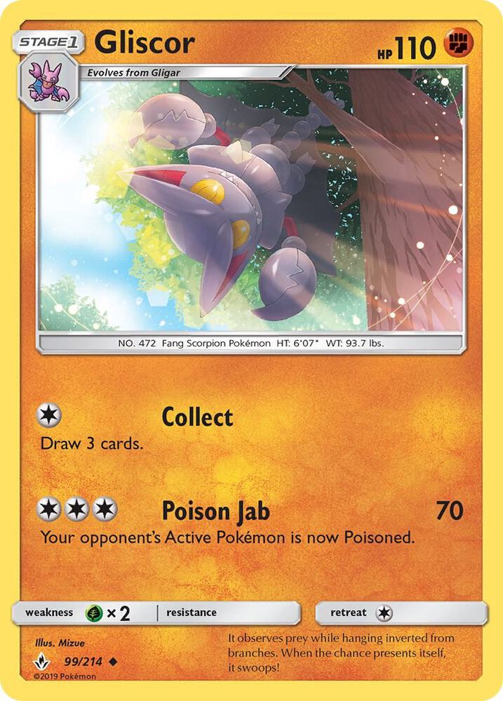Gliscor 99/214 (SM - Unbroken Bonds)  | Good Games Adelaide SA