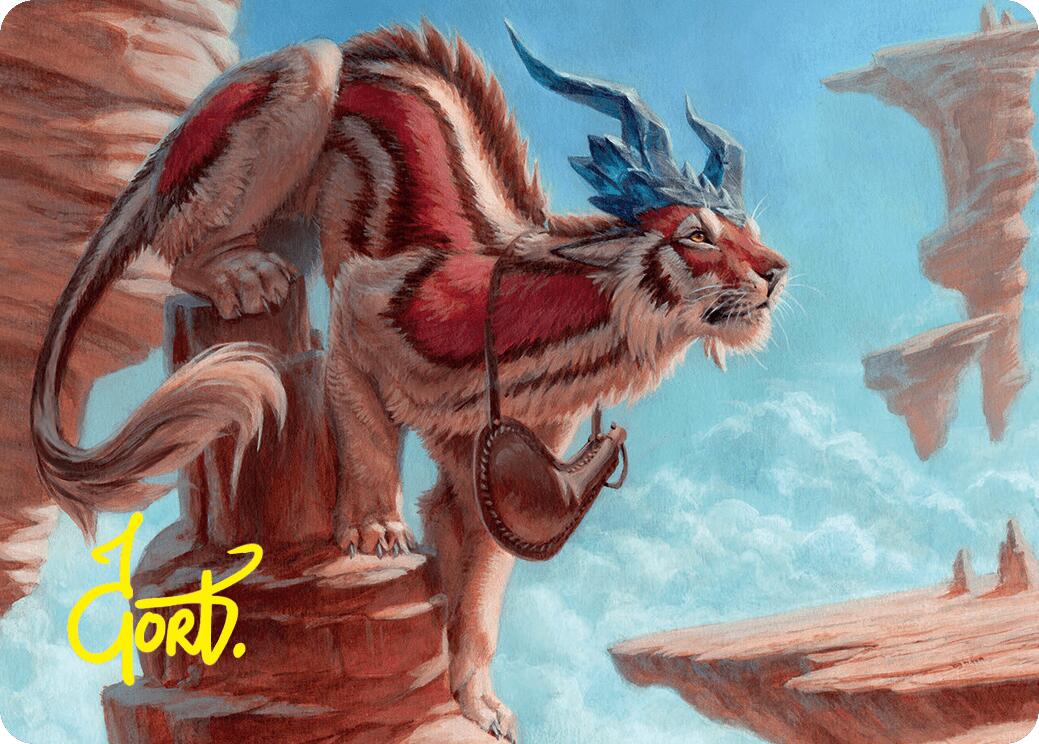 Felidar Savior Art Card (3/54) (Gold-Stamped Signature) [Foundations Art Series] | Good Games Adelaide SA