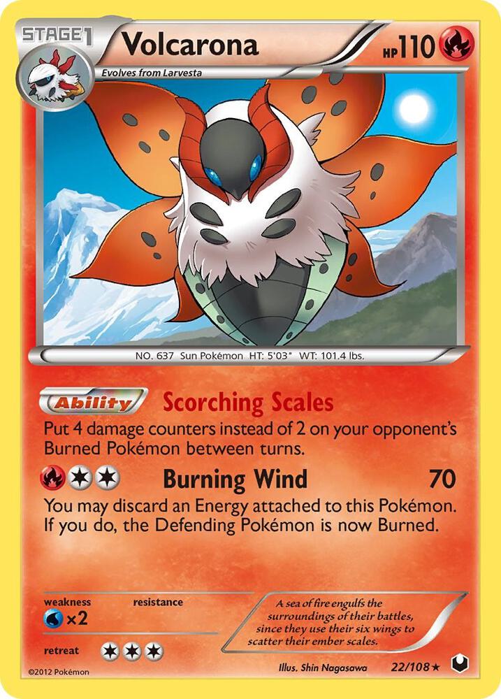 Volcarona 22/108 (Dark Explorers)  - Holofoil | Good Games Adelaide SA