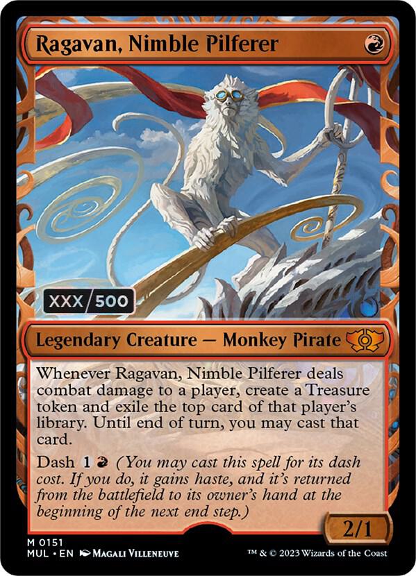 Ragavan, Nimble Pilferer Serialized 151 (March of the Machine: Multiverse Legends)  - Double Rainbow Foil | Good Games Adelaide SA
