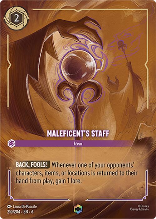 Maleficent's Staff (Enchanted) (210/204) [Azurite Sea] | Good Games Adelaide SA