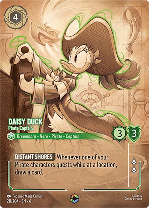 Daisy Duck - Pirate Captain (Enchanted) (211/204) [Azurite Sea] | Good Games Adelaide SA