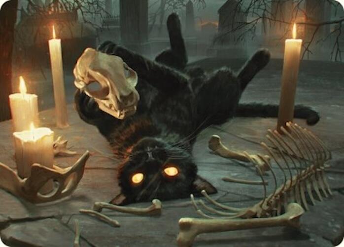 Nine-Lives Familiar Art Card (8/54) [Foundations Art Series] | Good Games Adelaide SA