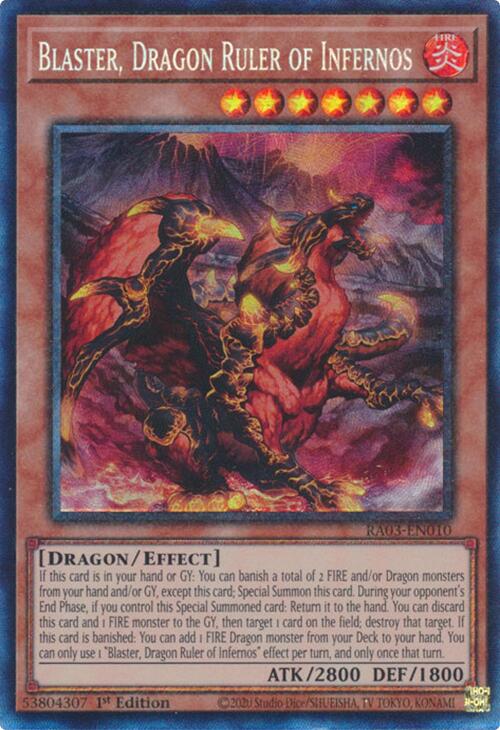 Blaster, Dragon Ruler of Infernos (CR) [RA03-EN010] Collector's Rare | Good Games Adelaide SA