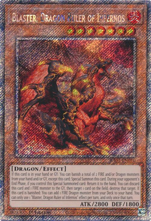Blaster, Dragon Ruler of Infernos (Platinum Secret Rare) [RA03-EN010] Platinum Secret Rare | Good Games Adelaide SA