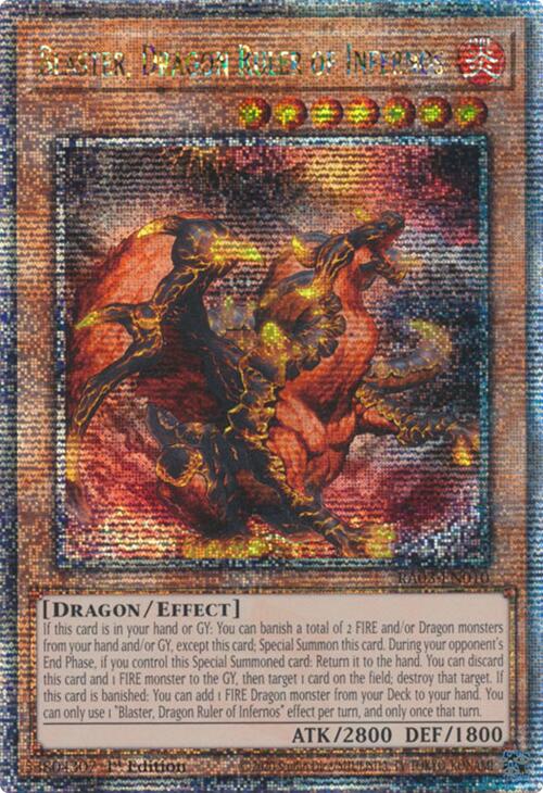 Blaster, Dragon Ruler of Infernos (Quarter Century Secret Rare) [RA03-EN010] Quarter Century Secret Rare | Good Games Adelaide SA