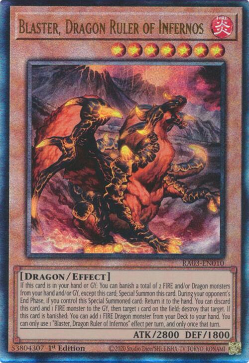 Blaster, Dragon Ruler of Infernos (UTR) [RA03-EN010] Ultimate Rare | Good Games Adelaide SA