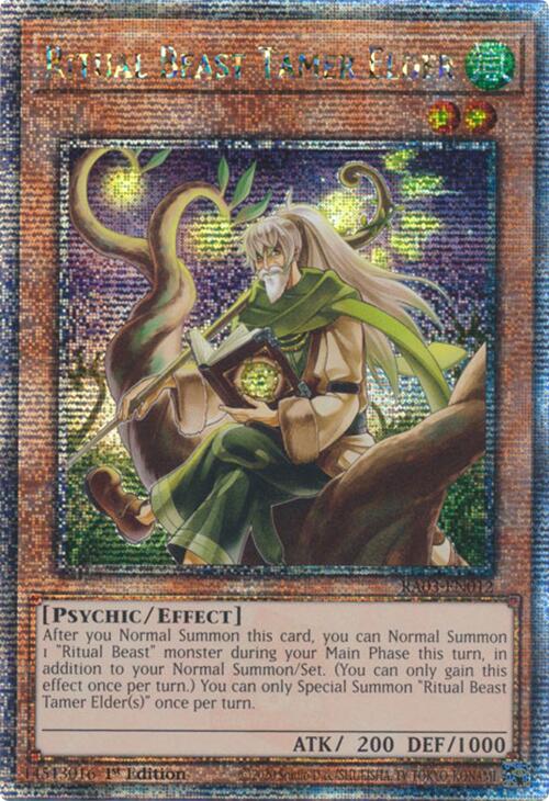 Ritual Beast Tamer Elder (Quarter Century Secret Rare) [RA03-EN012] Quarter Century Secret Rare | Good Games Adelaide SA