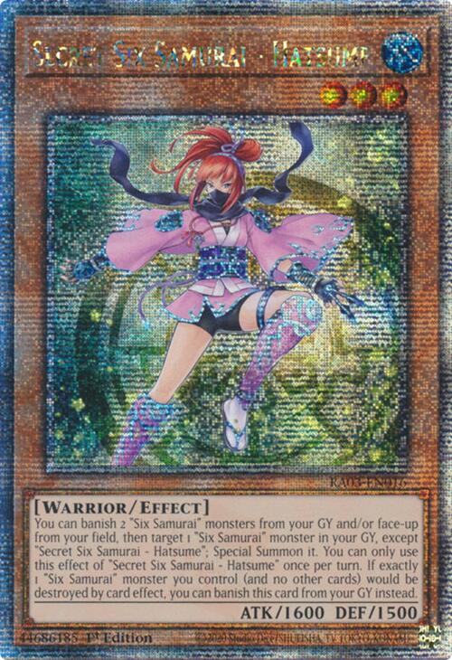 Secret Six Samurai - Hatsume (Quarter Century Secret Rare) [RA03-EN016] Quarter Century Secret Rare | Good Games Adelaide SA