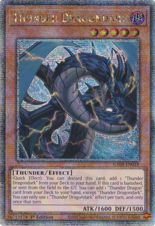 Thunder Dragondark (Quarter Century Secret Rare) [RA03-EN018] Quarter Century Secret Rare | Good Games Adelaide SA