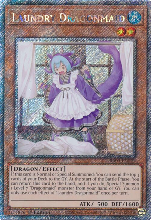 Laundry Dragonmaid (Platinum Secret Rare) [RA03-EN021] Platinum Secret Rare | Good Games Adelaide SA