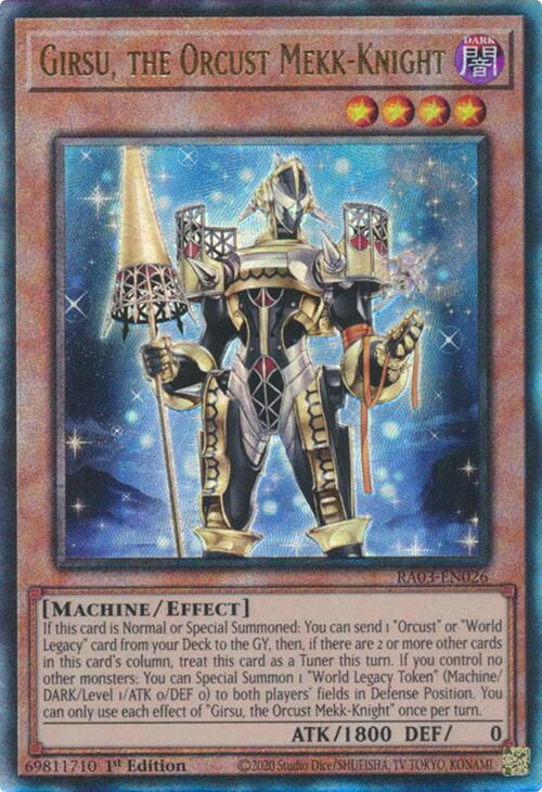 Girsu, the Orcust Mekk-Knight (UTR) [RA03-EN026] Ultimate Rare | Good Games Adelaide SA