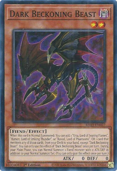 Dark Beckoning Beast [RA03-EN027] Super Rare | Good Games Adelaide SA