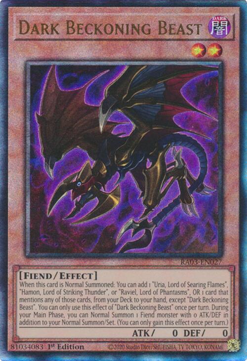 Dark Beckoning Beast (UTR) [RA03-EN027] Ultimate Rare | Good Games Adelaide SA