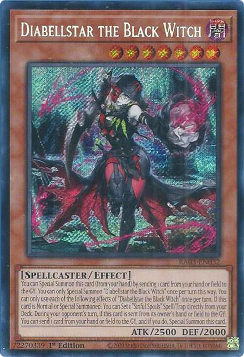 Diabellstar the Black Witch (Secret Rare) [RA03-EN032] Secret Rare | Good Games Adelaide SA