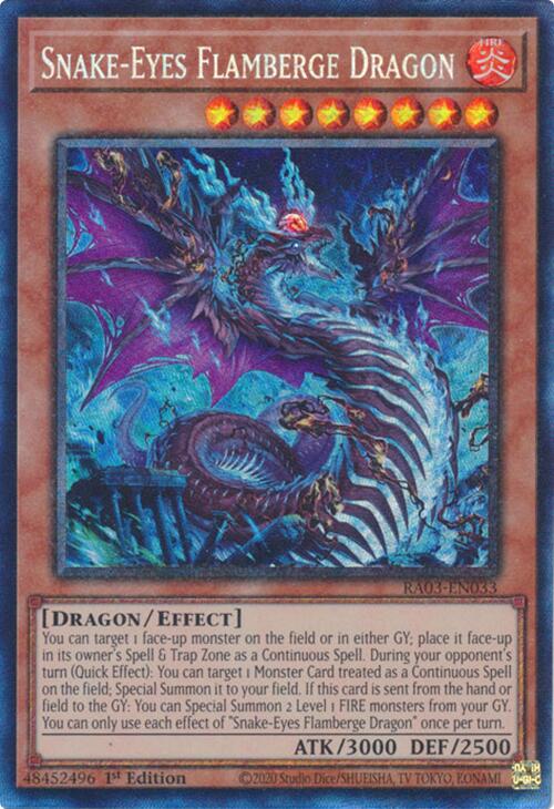 Snake-Eyes Flamberge Dragon (CR) [RA03-EN033] Collector's Rare | Good Games Adelaide SA